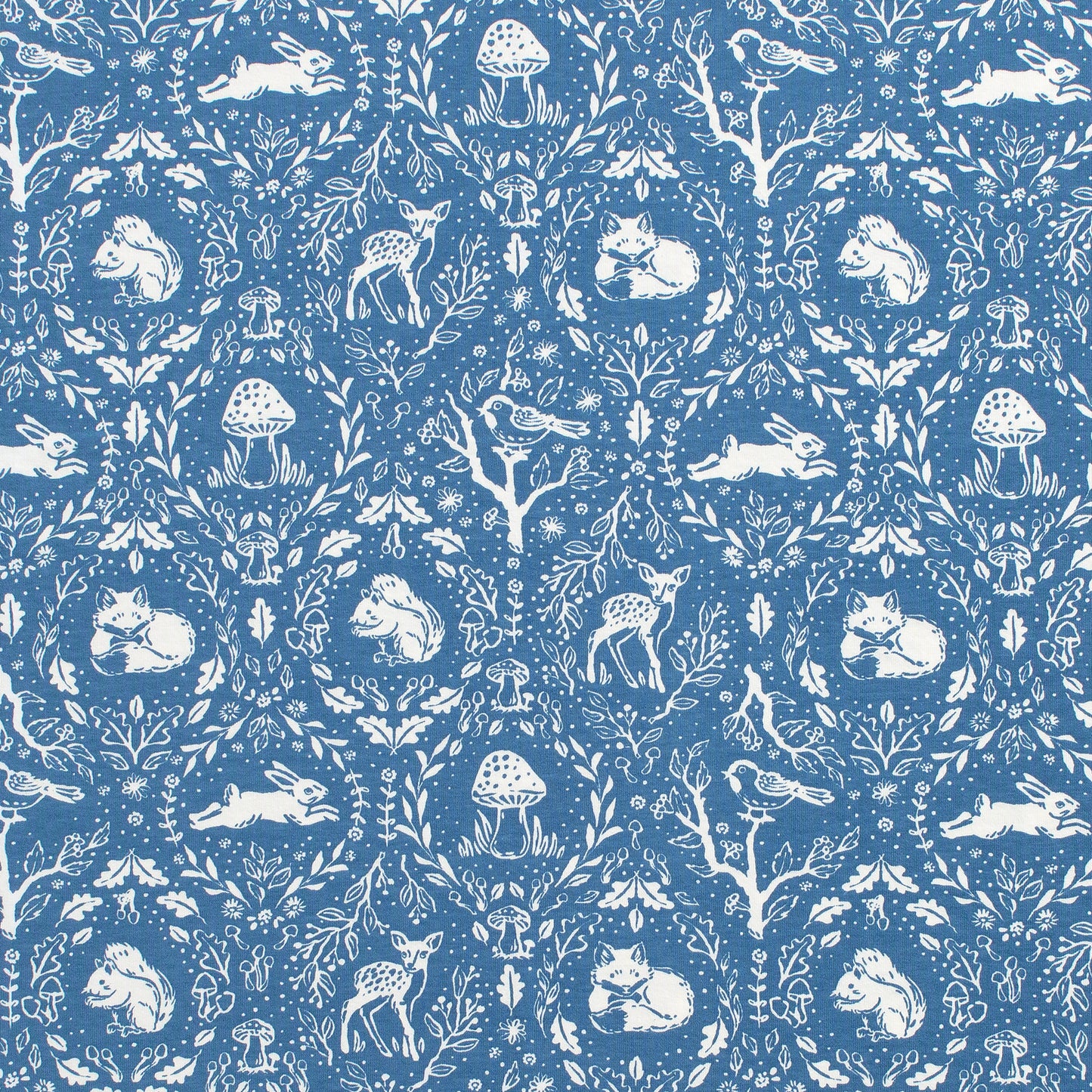 French Terry Jumpsuit - Animal Tapestry Blue