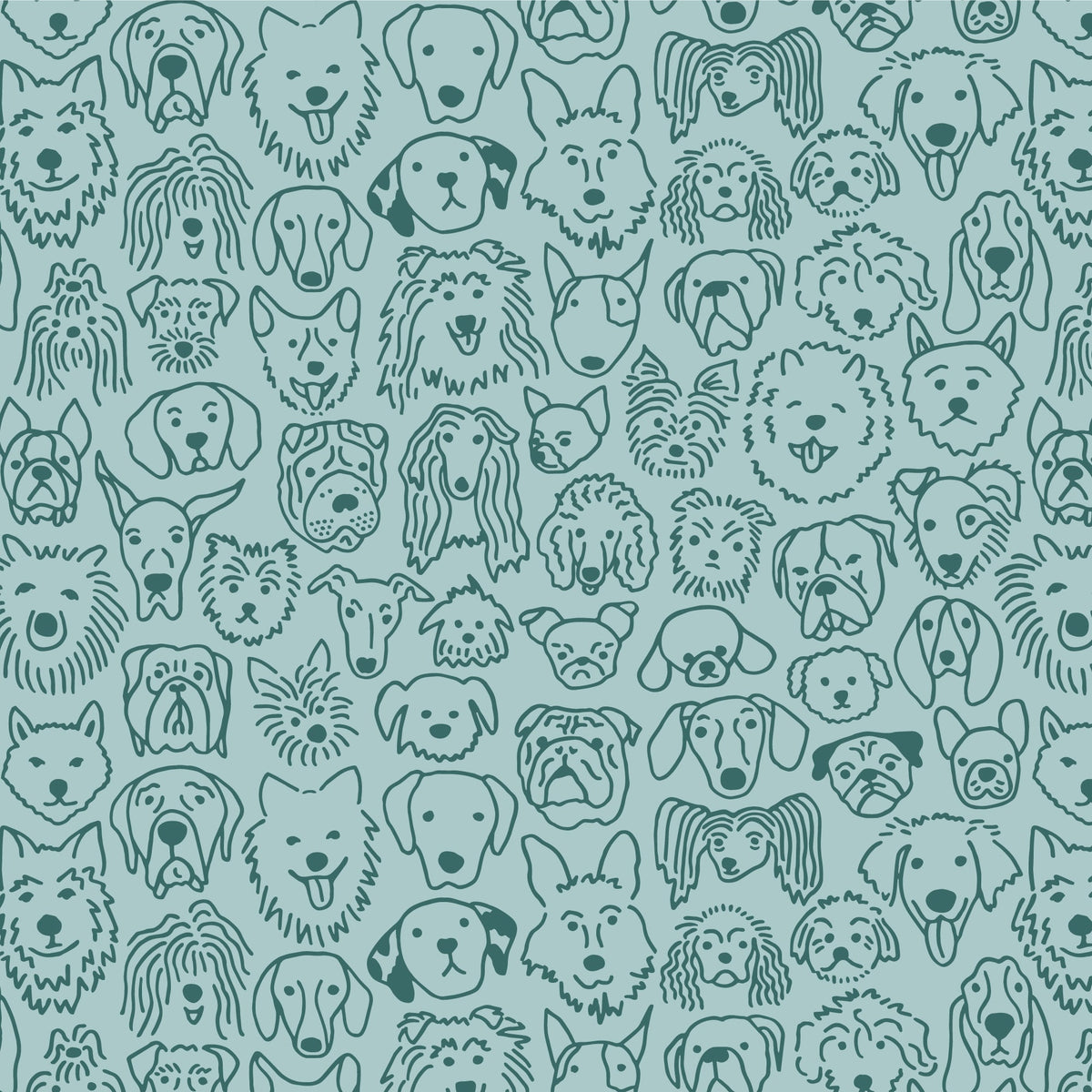 Iris Baby Tunic - Dogs Pale Blue