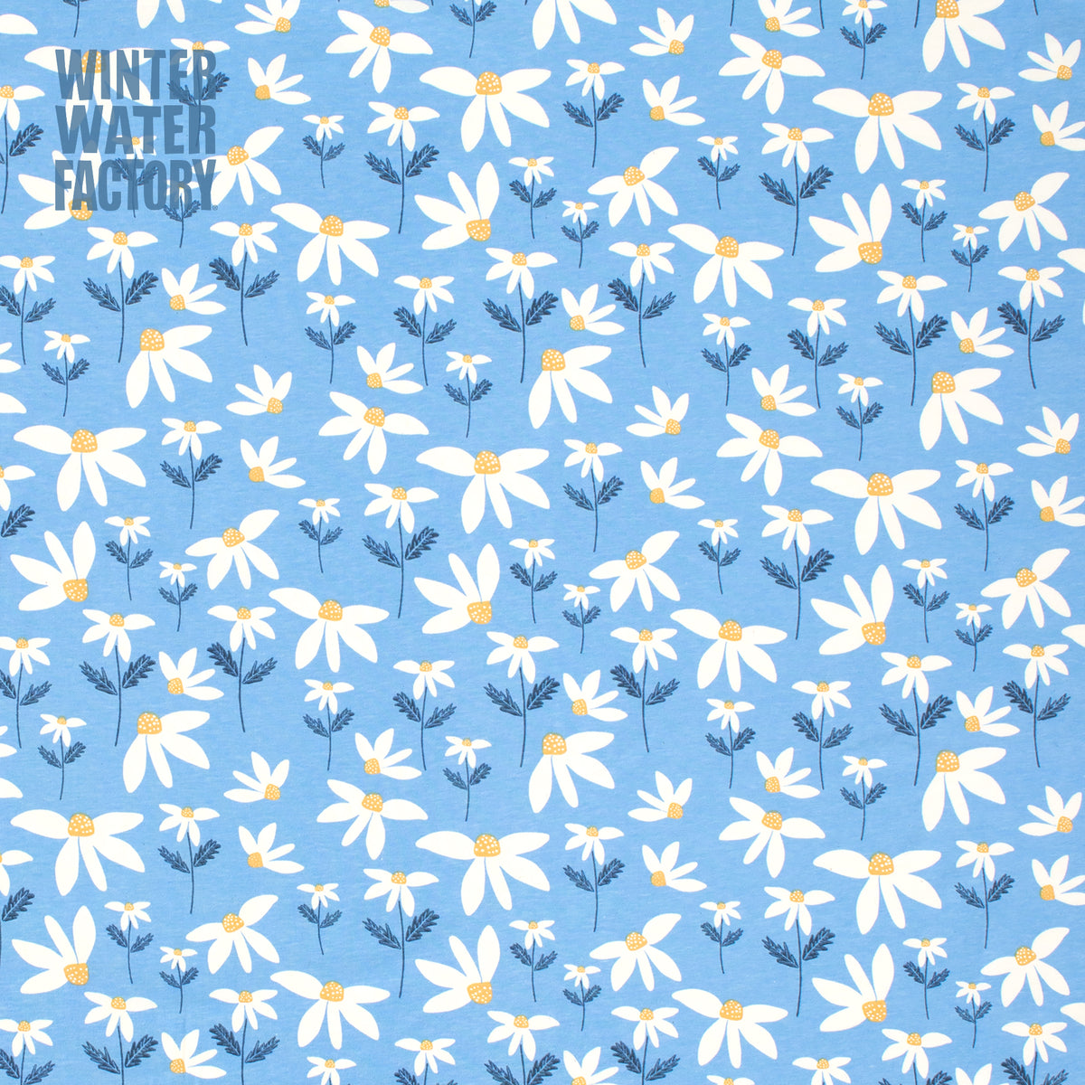 Calgary Dress - Daisies Blue