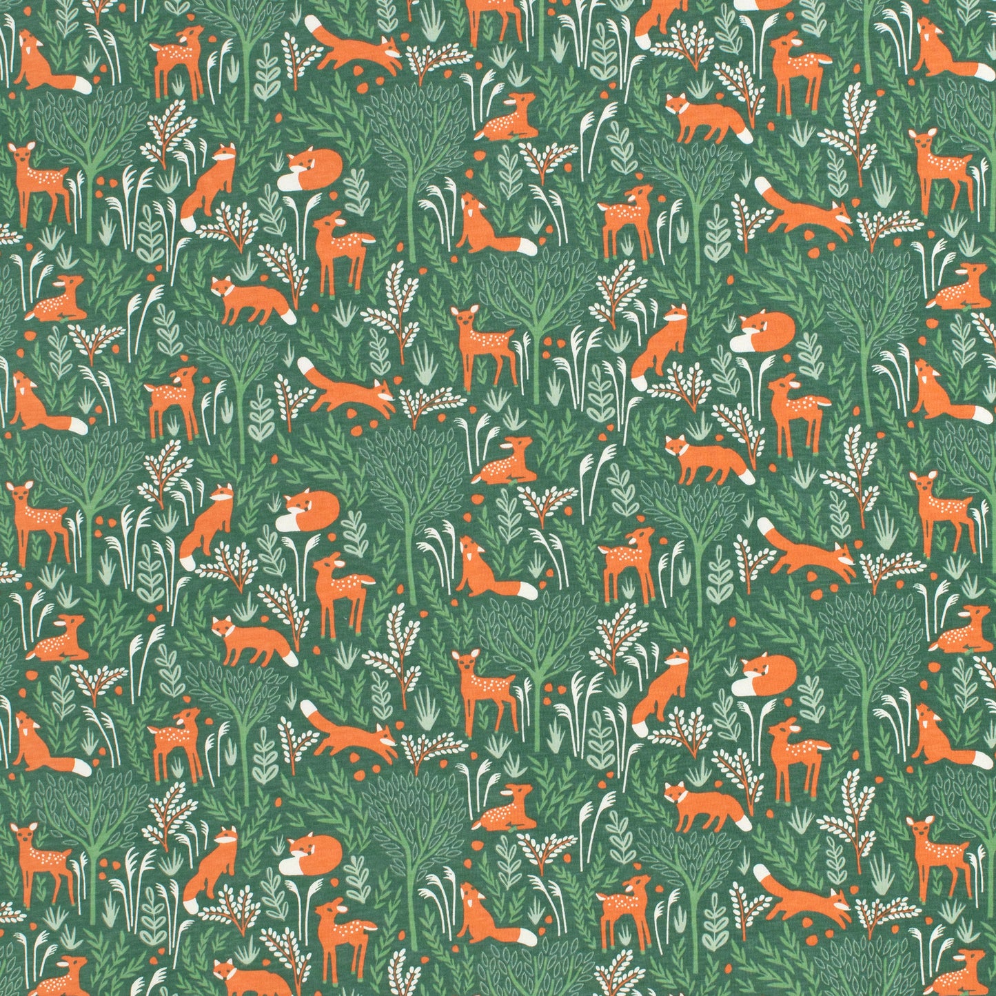Leggings - Deer & Foxes Green