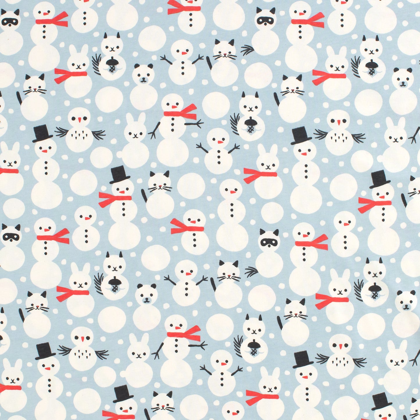 Helsinki Dress - Snow Creatures Sky Blue
