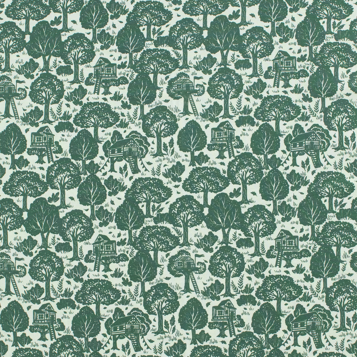 Calgary Dress - Treehouses Green