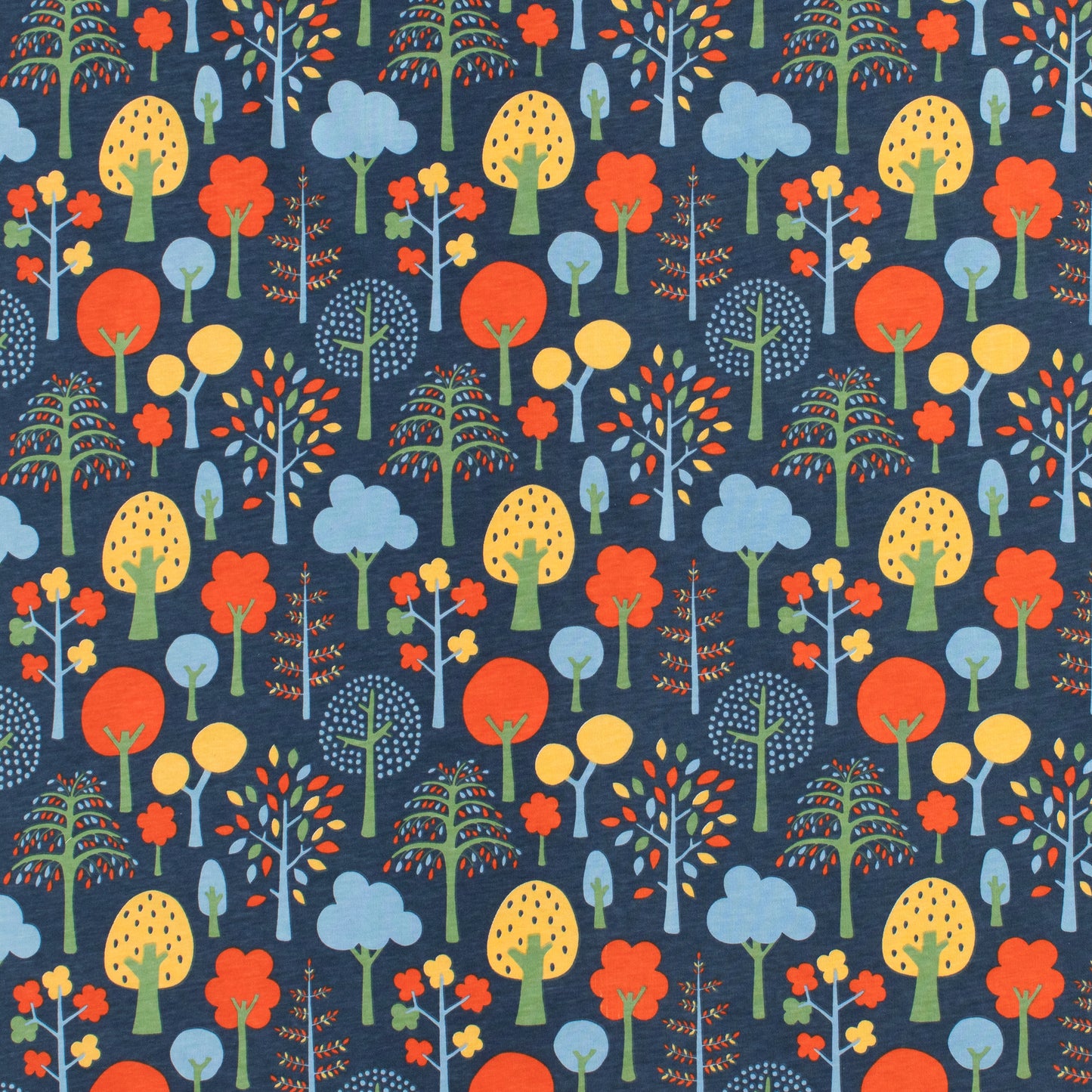 Footed Romper - Trees Navy & Green