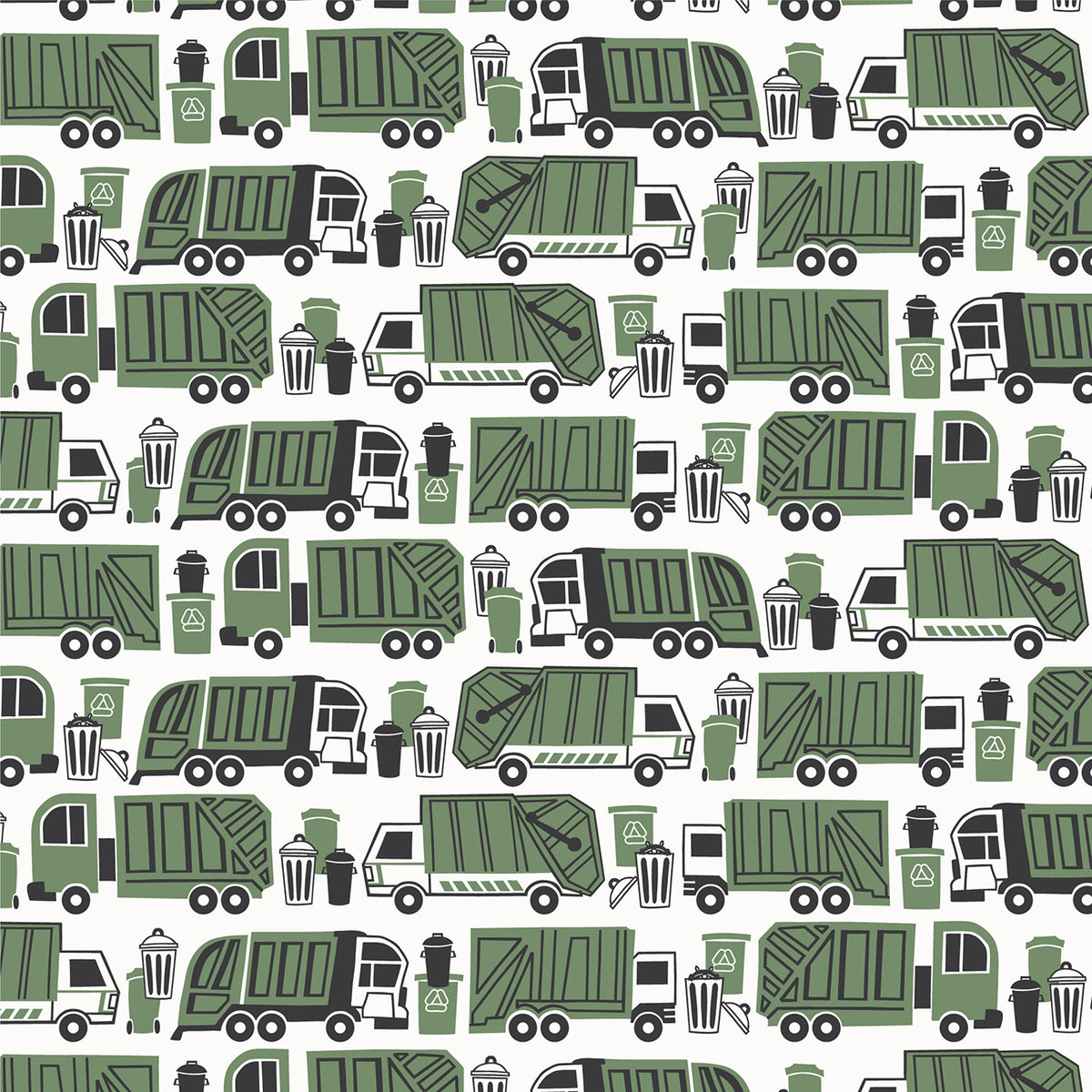 Kids Pajama Set - Garbage & Recycling Green