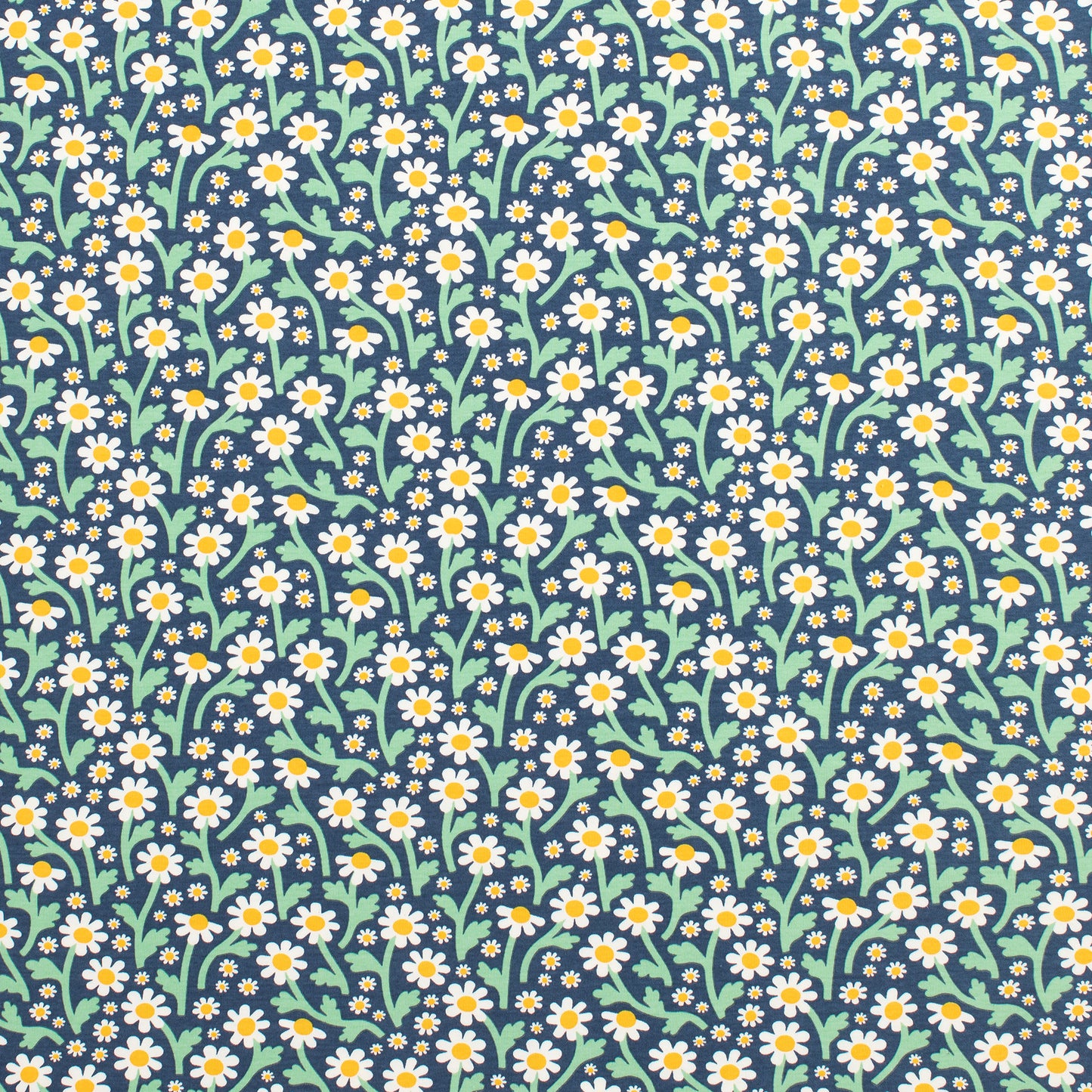 French Terry Shorts - Bold Daisies Navy