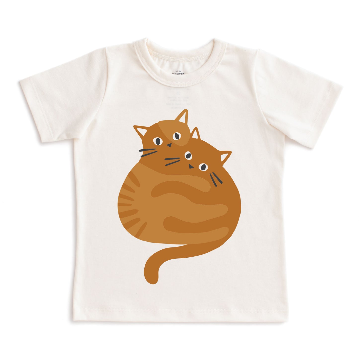 Short-Sleeve GRAPHIC Tee - Cozy Cats Natural