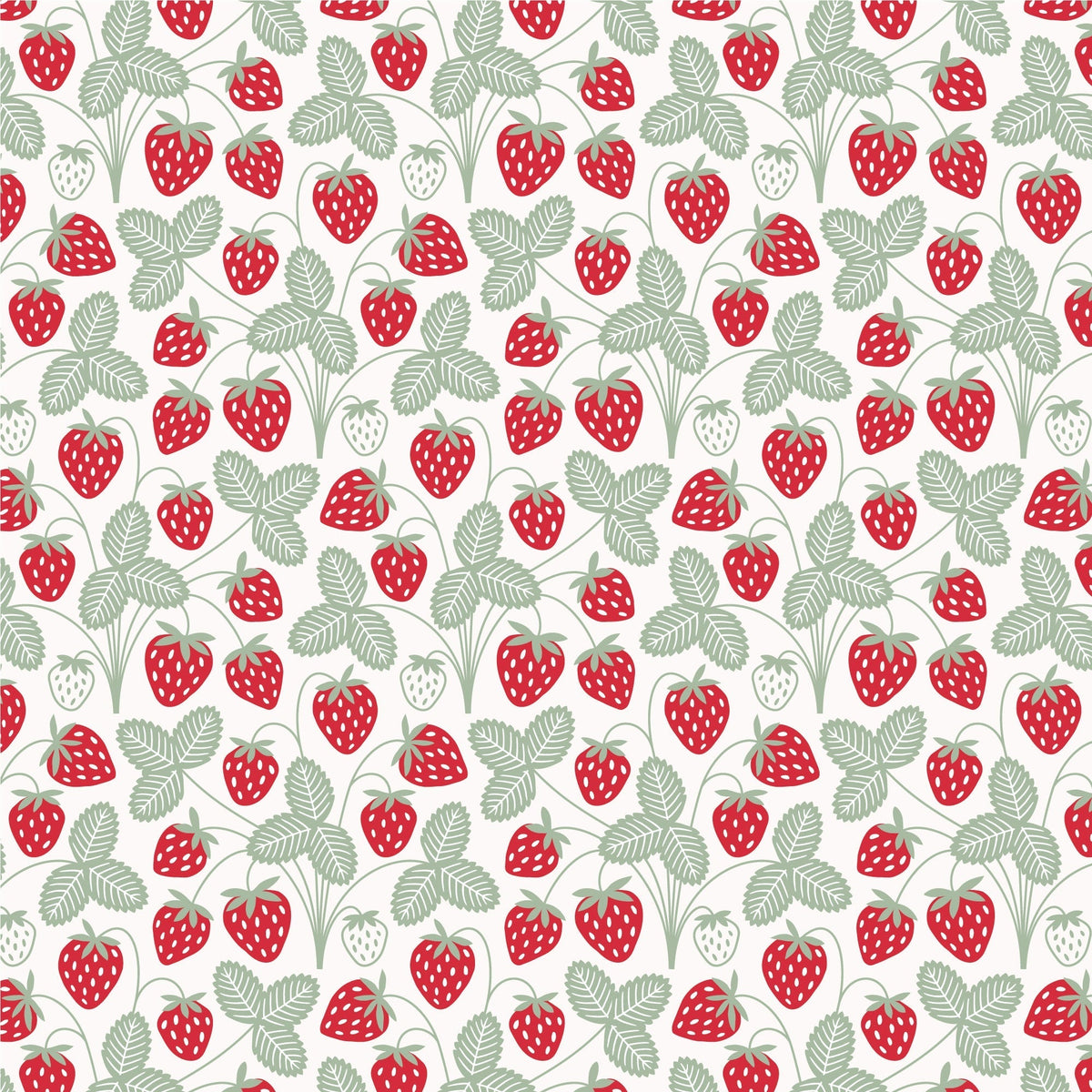 Austin Top - Strawberries Red & Green