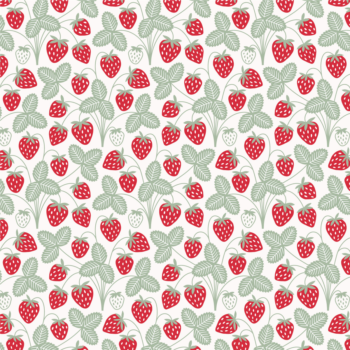 Bike Shorts - Strawberries Red & Green