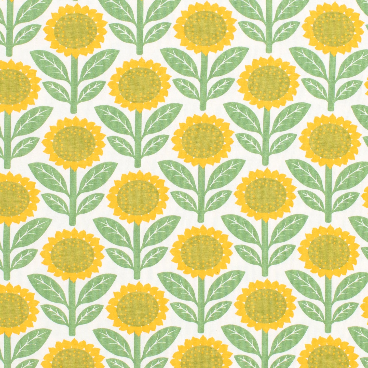 Footed Romper - Sunflowers Green