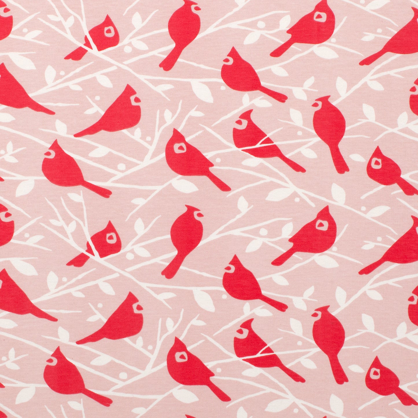 Long-Sleeve Lap Tee - Birds In the Trees Red & Pink