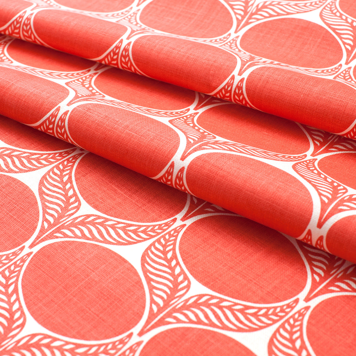 Belgian Linen - June Leaf Coral
