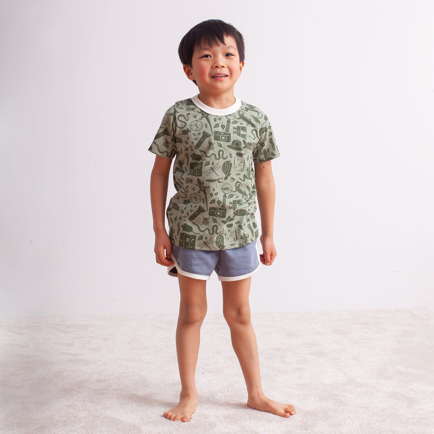 Short-Sleeve Tee - Sailboats Ocean Blue & Navy