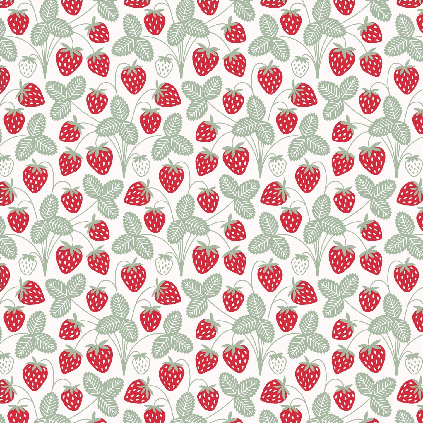 Short-Sleeve Lap Tee - Strawberries Red & Green