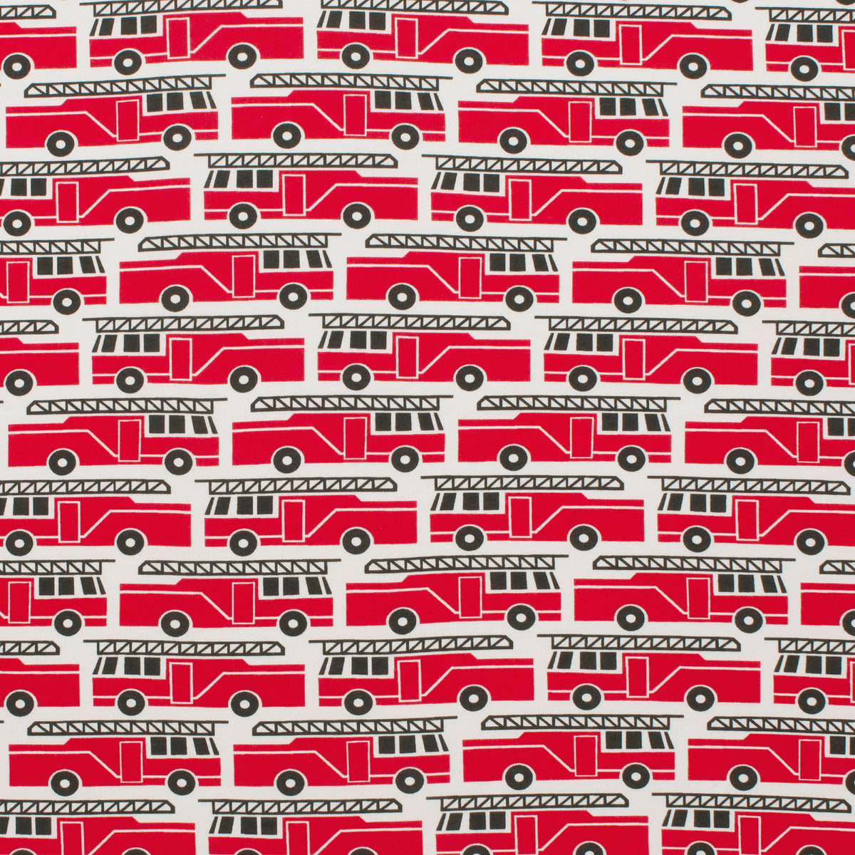 Long Sleeve Snapsuit - Firetrucks Red