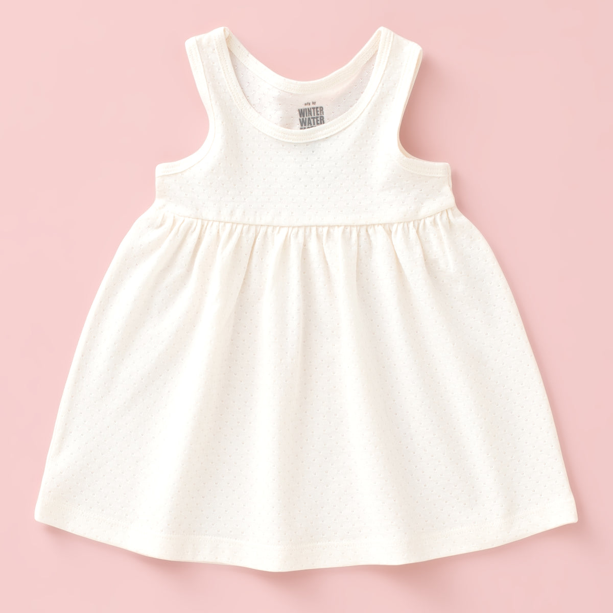Alna Baby Dress - Natural Pointelle