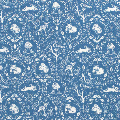 French Terry Jumpsuit - Animal Tapestry Blue