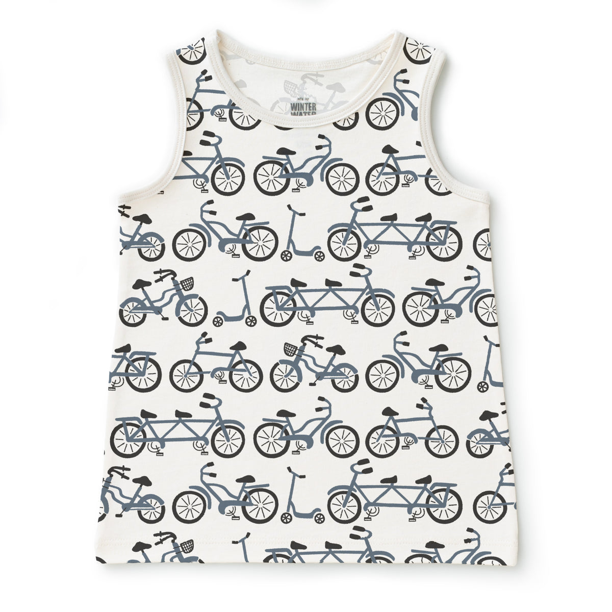 Baby Tank Top - Bikes Slate Blue