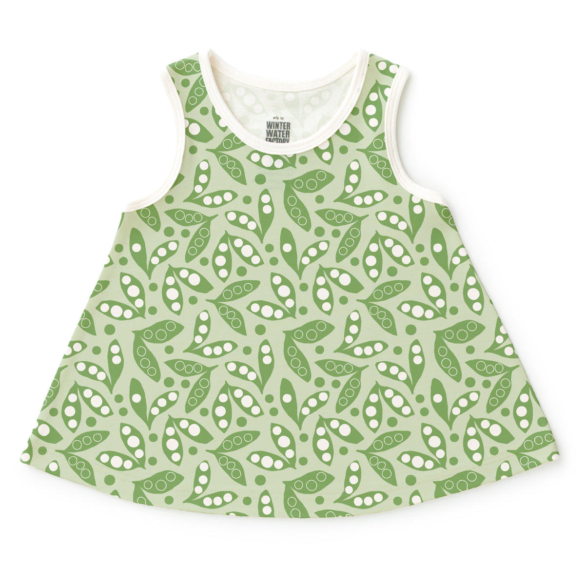 Iris Baby Tunic - Snow Peas Green