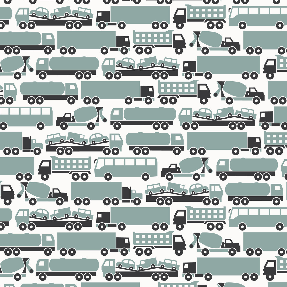 Bubble Romper - Big Rigs Surf Blue
