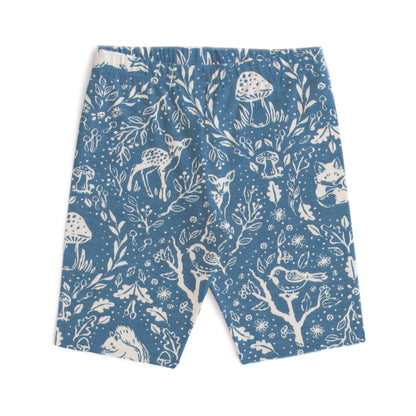 Bike Shorts - Animal Tapestry Blue