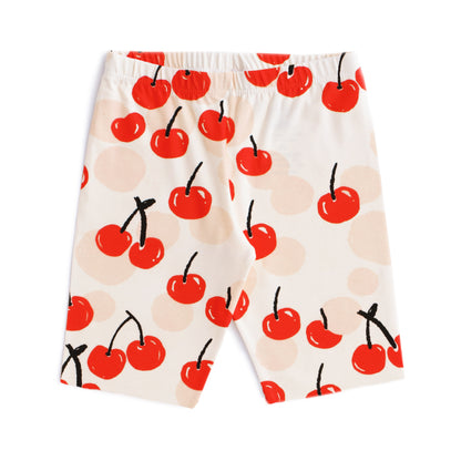 Bike Shorts - Cherries Red