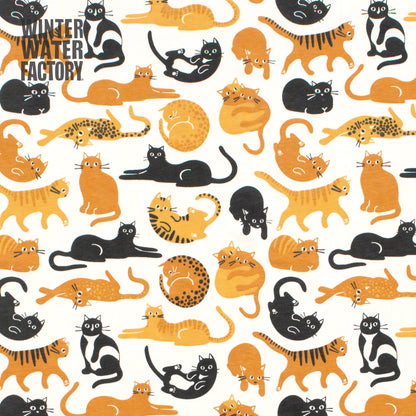 Valencia Dress - Cat Friends Gold & Yellow