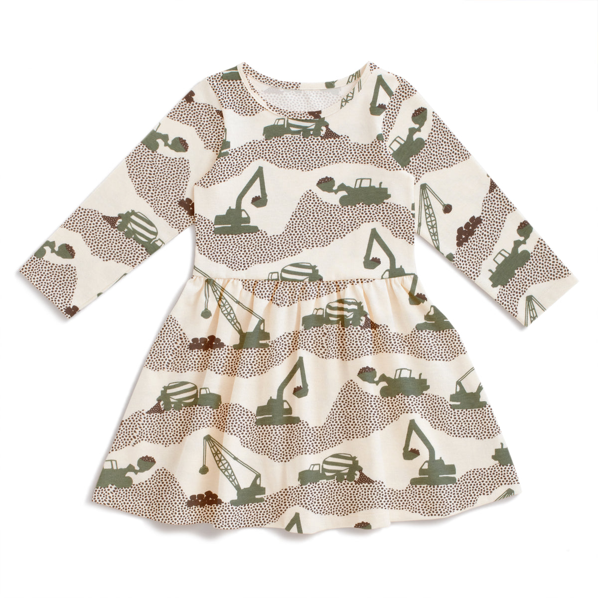 Calgary Dress - Construction Forest Green
