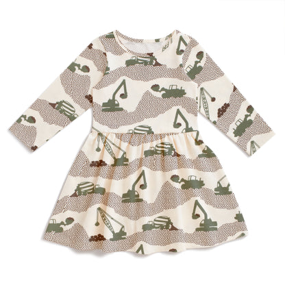 Calgary Dress - Construction Forest Green