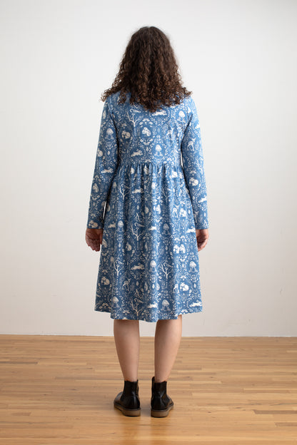 Copenhagen Dress - Animal Tapestry Blue
