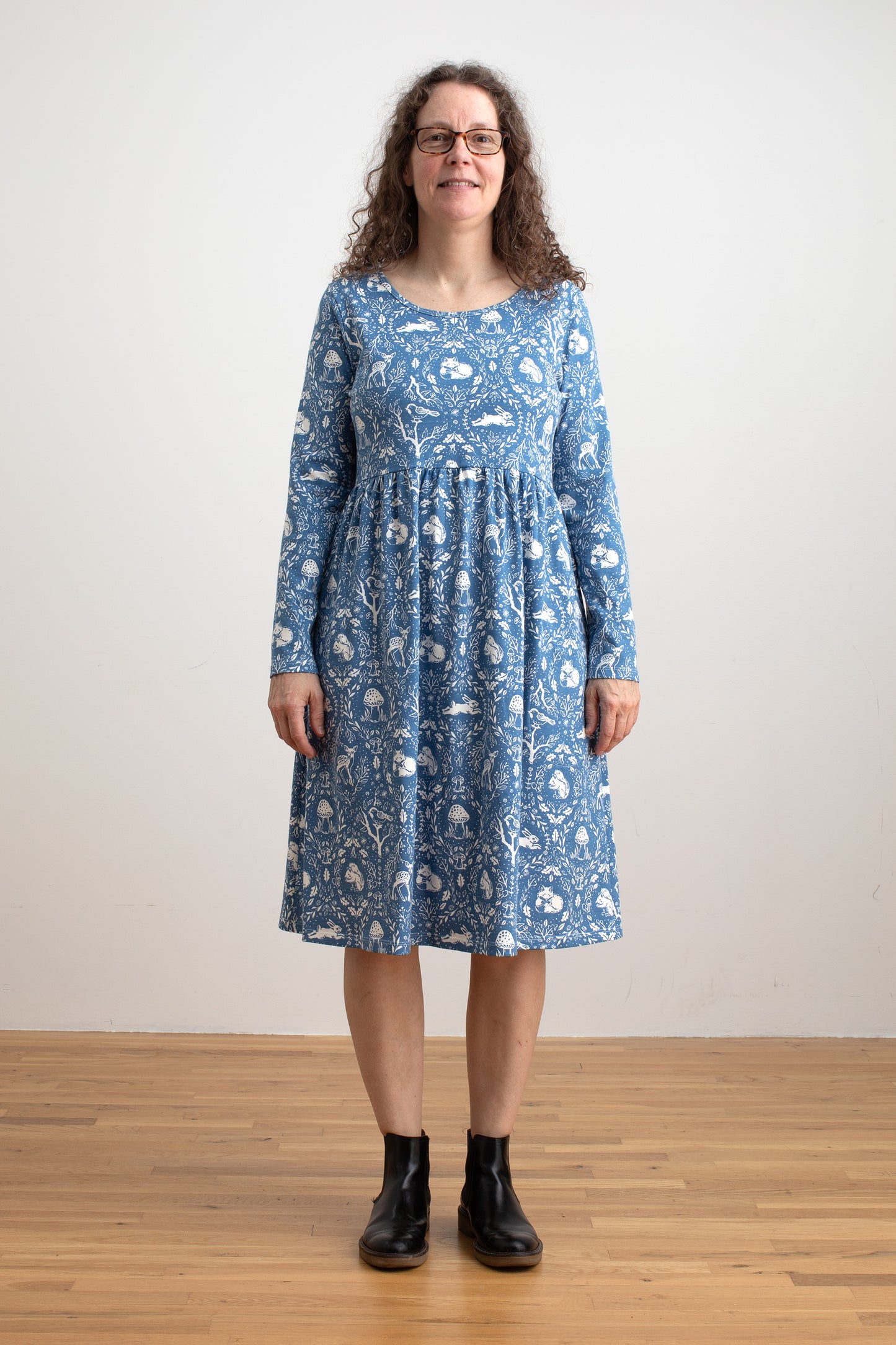 Copenhagen Dress - Animal Tapestry Blue