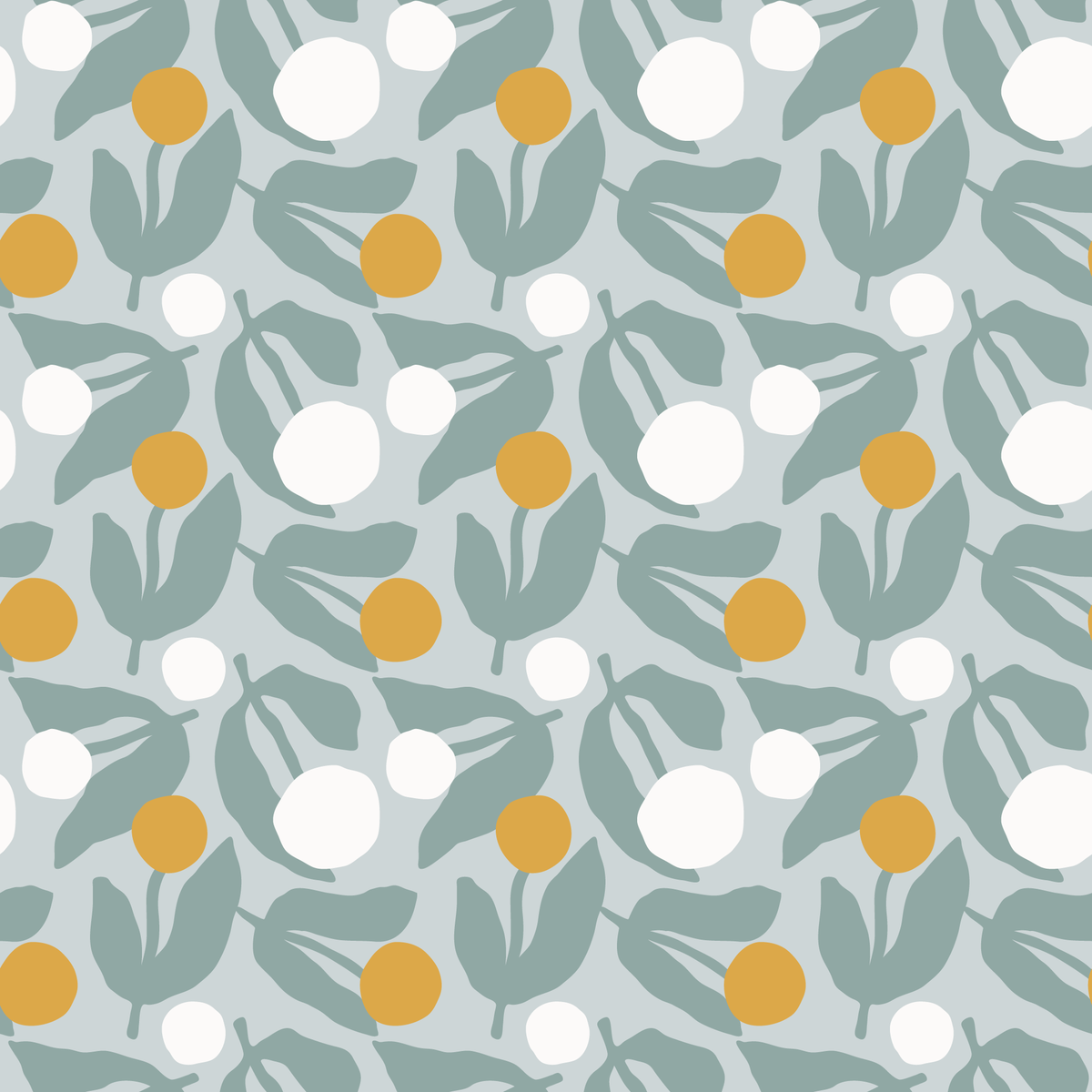 Baby Tank Top - Dahlias Pale Blue