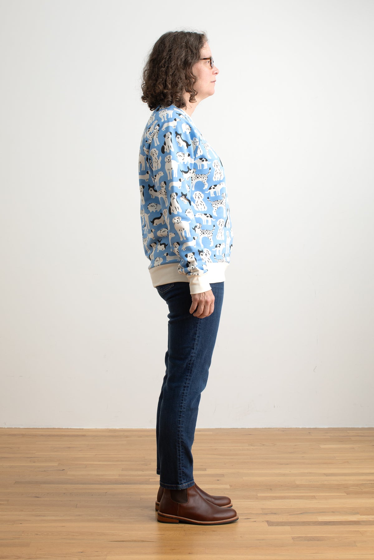 Adult Sweatshirt - Dog Parade Blue