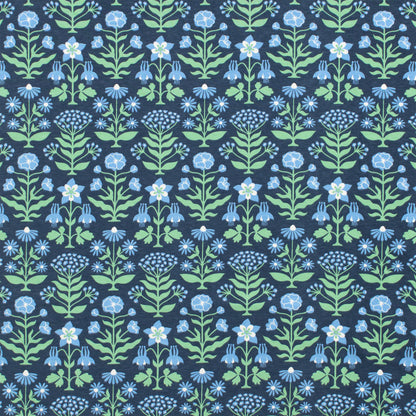 Sweatpants - Blockprint Floral Blue & Green