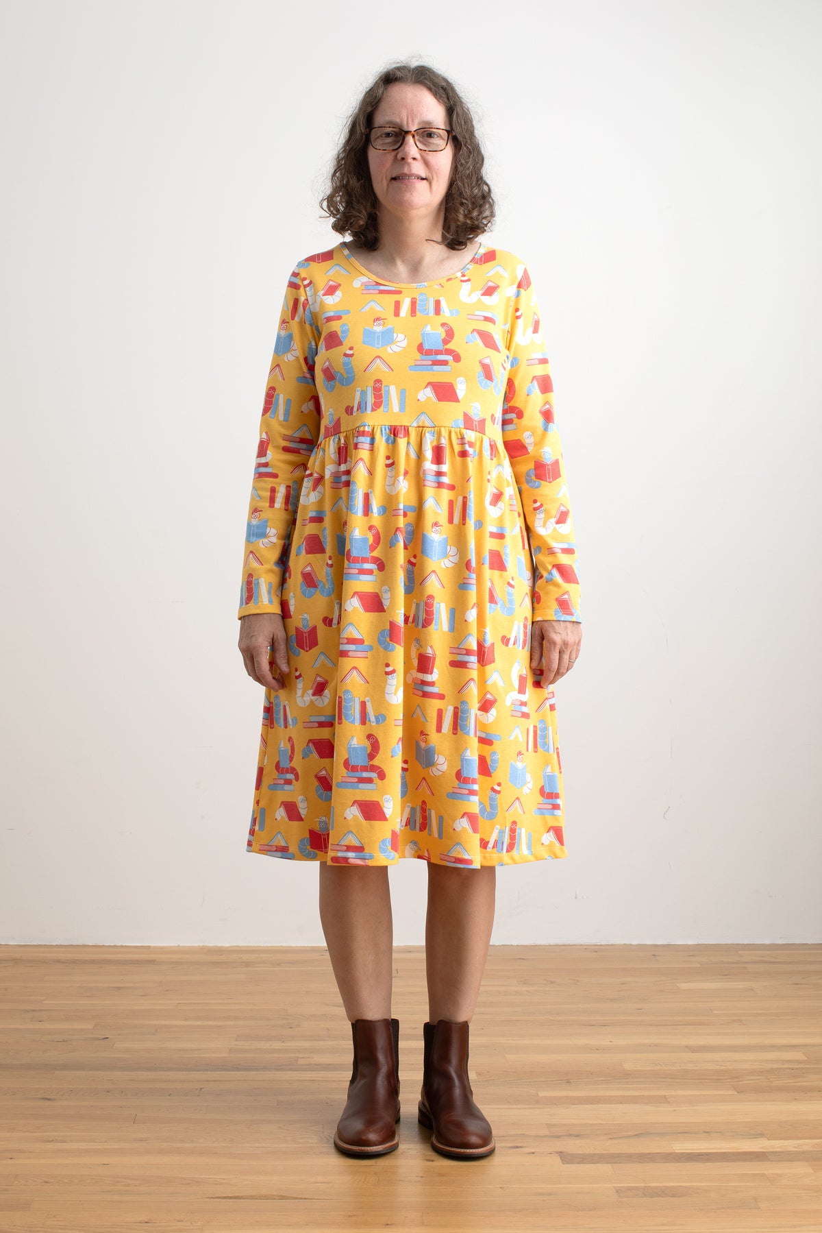 Copenhagen Dress - Bookworms Yellow