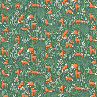 Leggings - Deer & Foxes Green