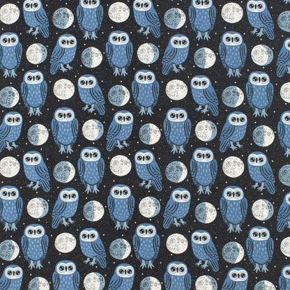 Leggings - Midnight Owls Charcoal & Blue