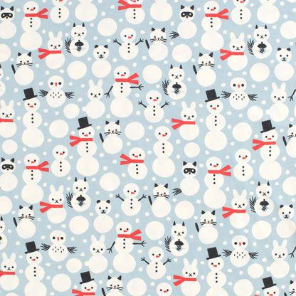 Helsinki Dress - Snow Creatures Sky Blue