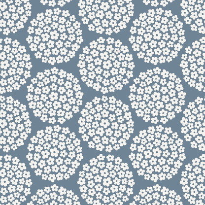 Wallpaper - Flower Dots Blue