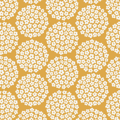 Wallpaper - Flower Dots Ochre