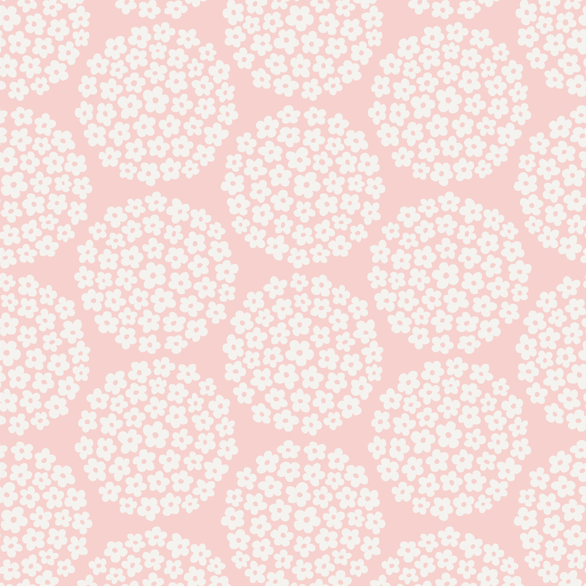 Wallpaper - Flower Dots Pink