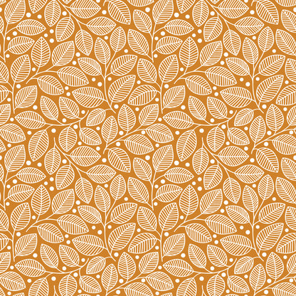 Wallpaper - Leaves & Berries Gold