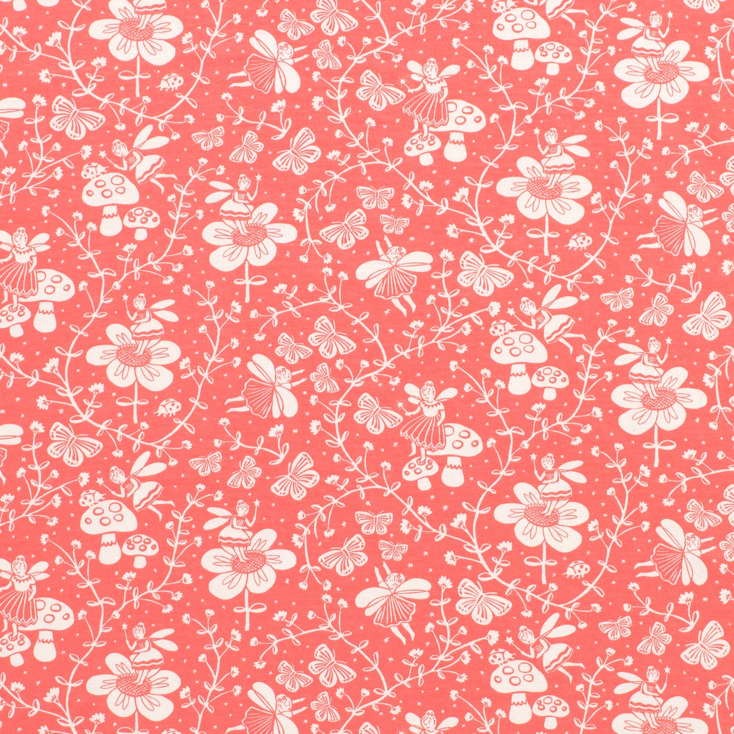 Long-Sleeve Romper - Fairies Coral