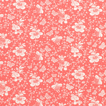 Long-Sleeve Romper - Fairies Coral