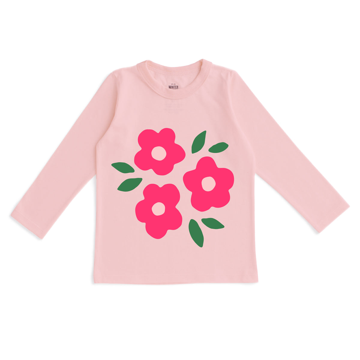 Long-Sleeve GRAPHIC Tee - Blooms Pink