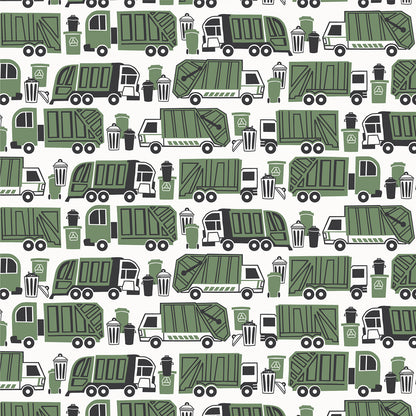 Kids Pajama Set - Garbage & Recycling Green