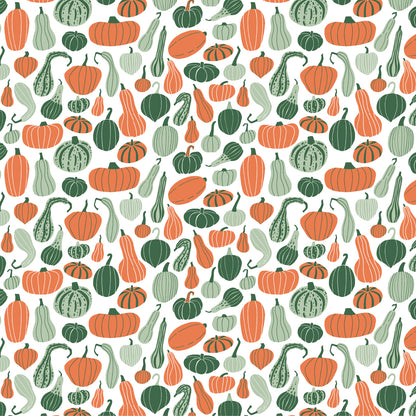 Copenhagen Dress - Gourds & Pumpkins Green & Orange