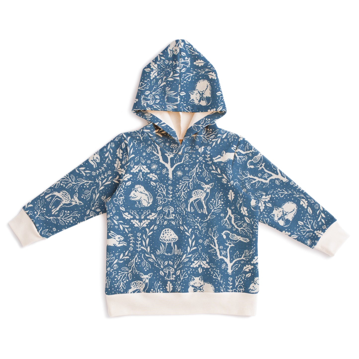 Hoodie - Animal Tapestry Blue