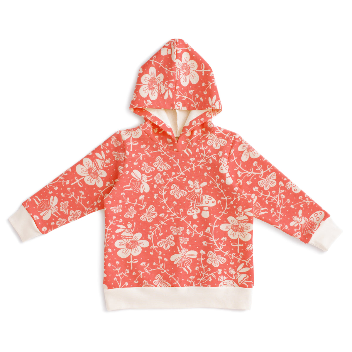 Hoodie - Fairies Coral