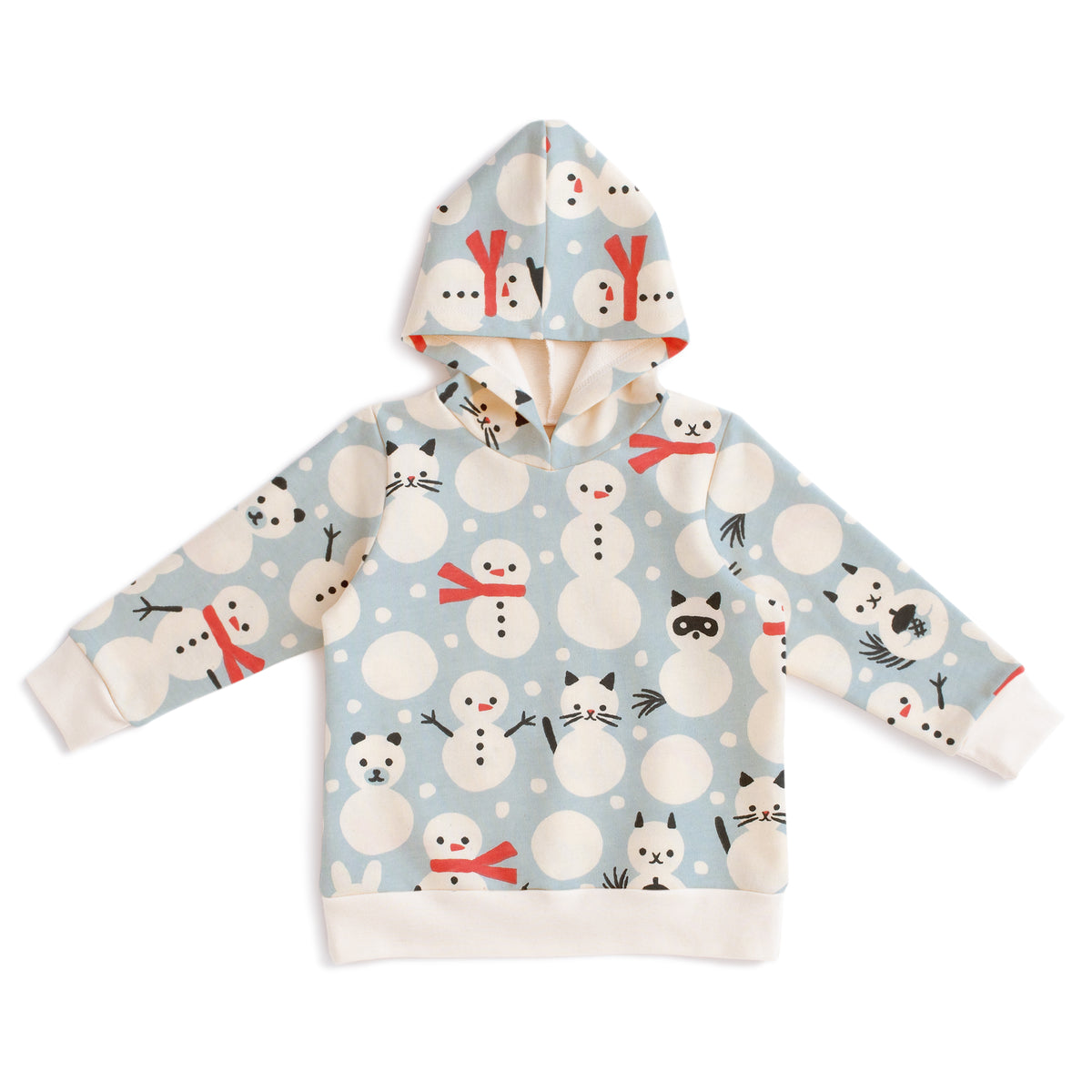 Hoodie - Snow Creatures Sky Blue