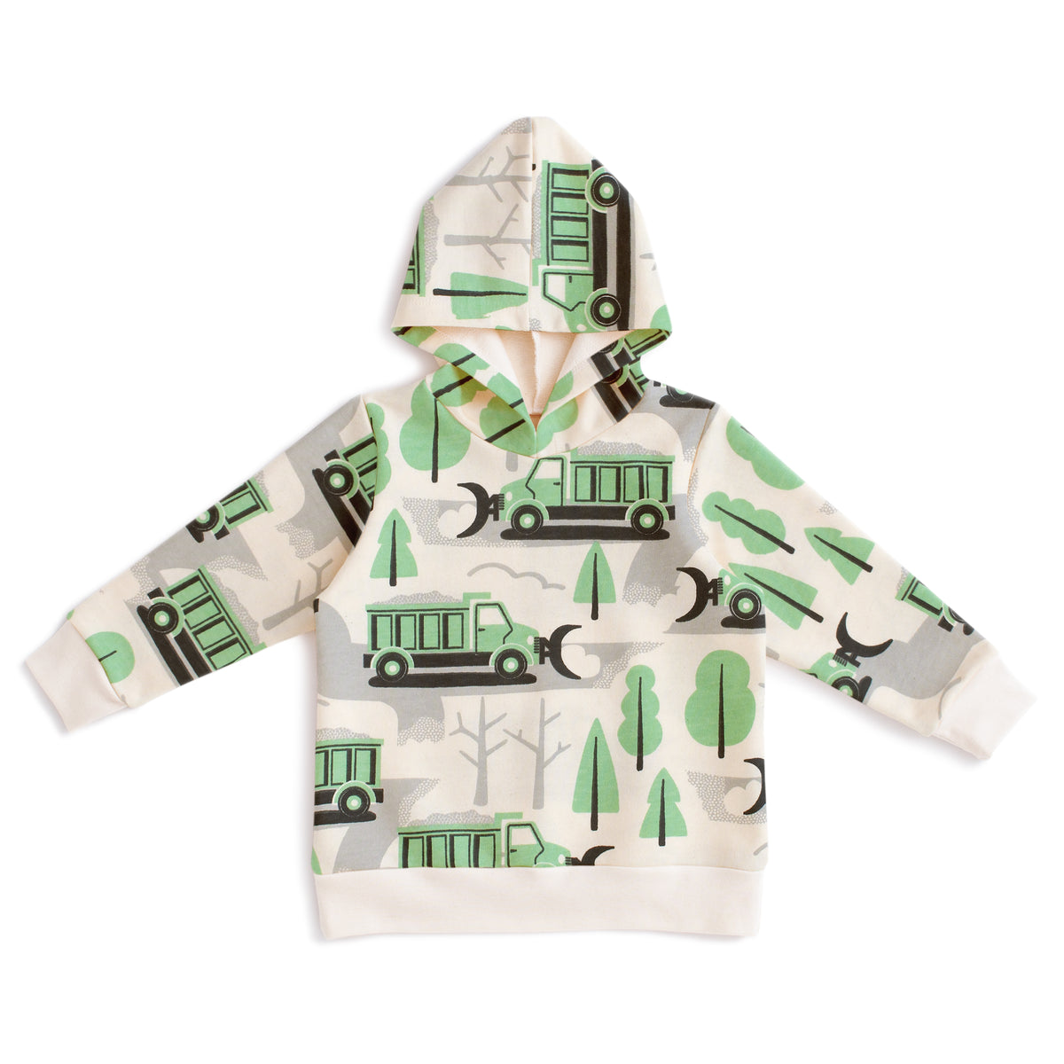 Hoodie - Snow Plows Green
